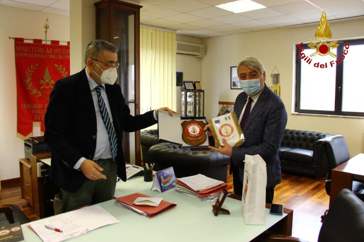 Biancardi in visita ai Vigili del fuoco. - 