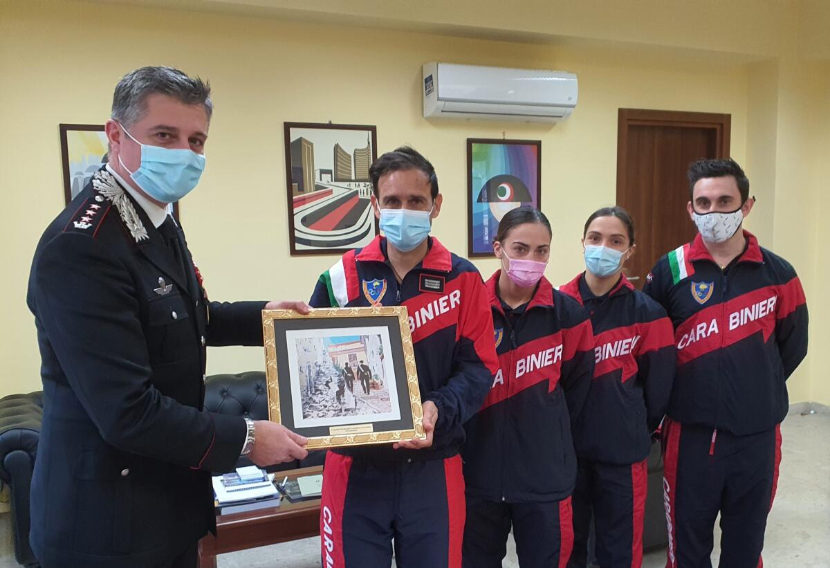 Atleti del Centro Sportivo Carabinieri al Comando Provinciale di Avellino. - 