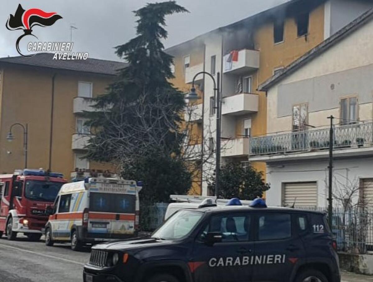 Lacedonia. Incendio in un appartamento di edilizia popolare. - 