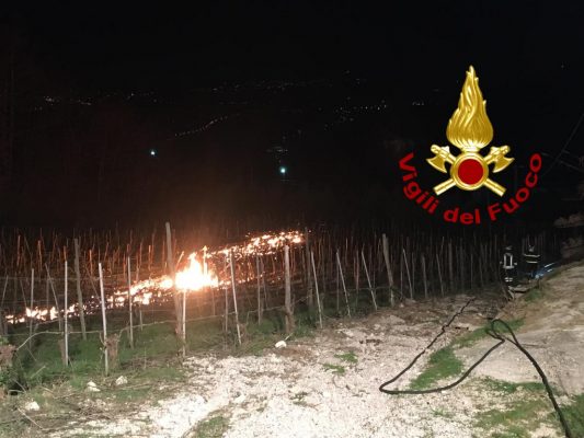 Montefredane. Incendio dovuto ad una perdita di gas metano