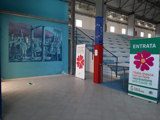 Tutto pronto al Palacaudium di Cervinara  per l'avvio della campagna di vaccinazione.