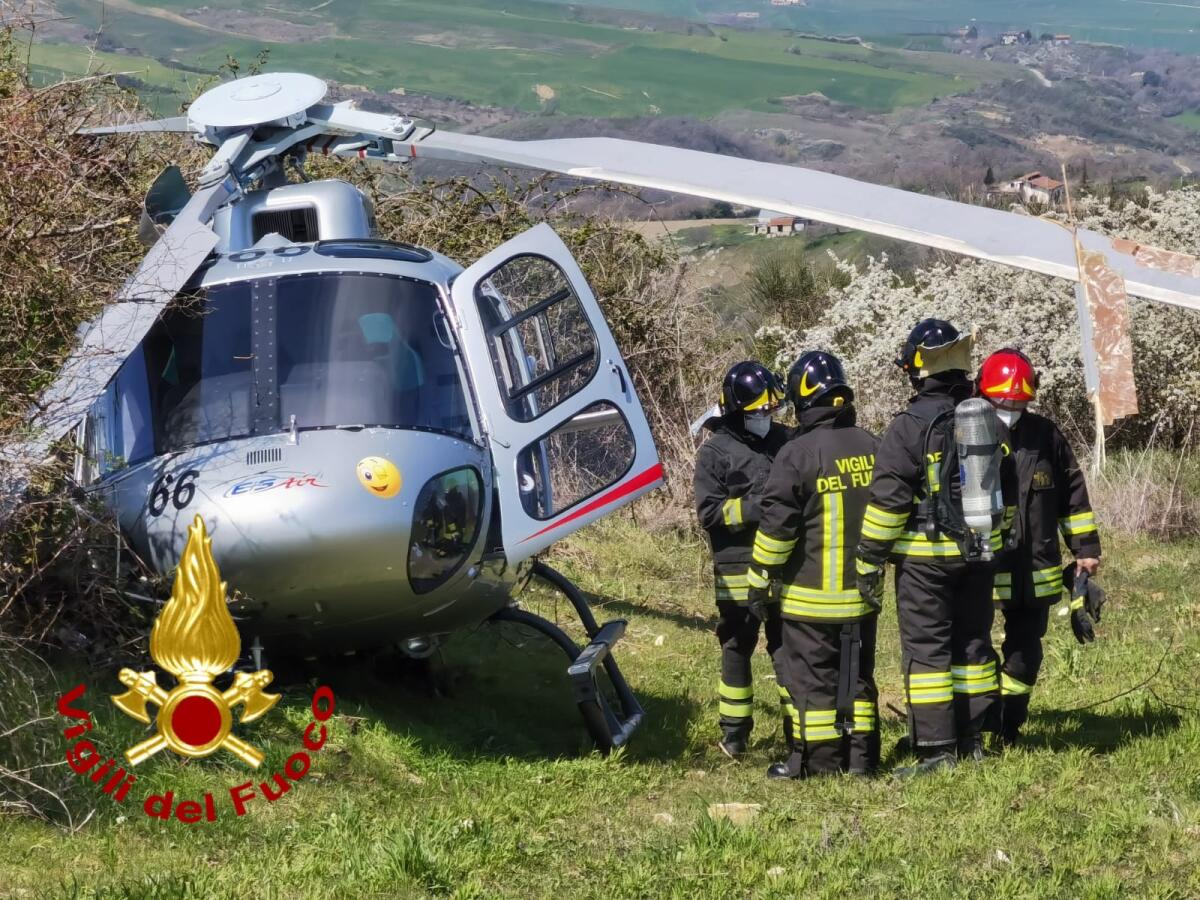 Bisaccia. Cade un elicottero, ferito il pilota. - 