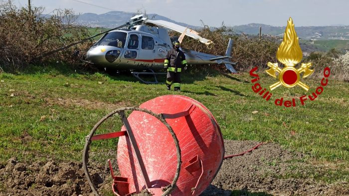 Bisaccia. Cade un elicottero, ferito il pilota.