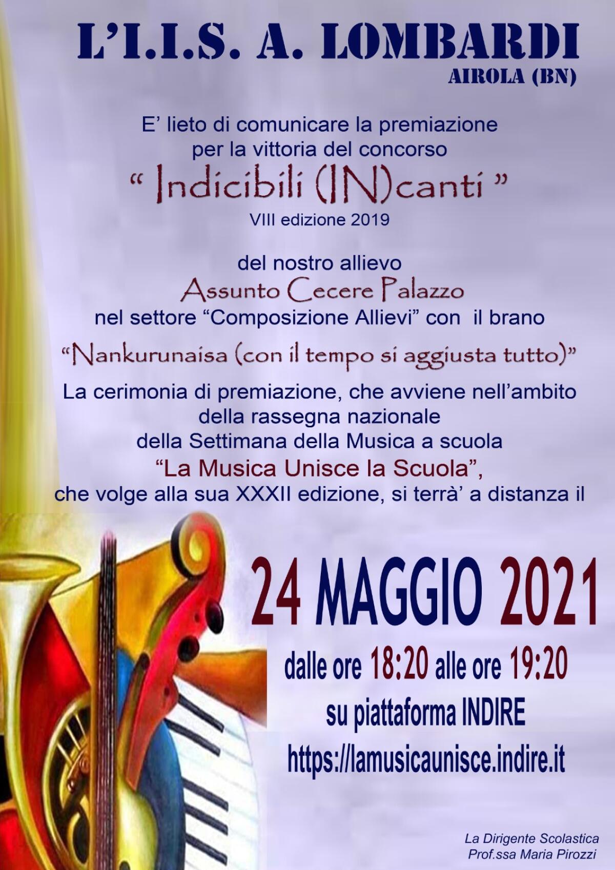 Airola. Concorso “Indicibili (IN)canti” - VIII edizione - Concorso Nazionale per Cori e Gruppi Strumentali o Misti - 