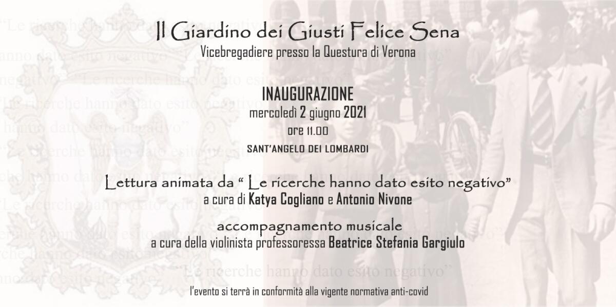 Sant'Angelo dei Lombardi. "Giardino dei Giusti Felice Sena" - 