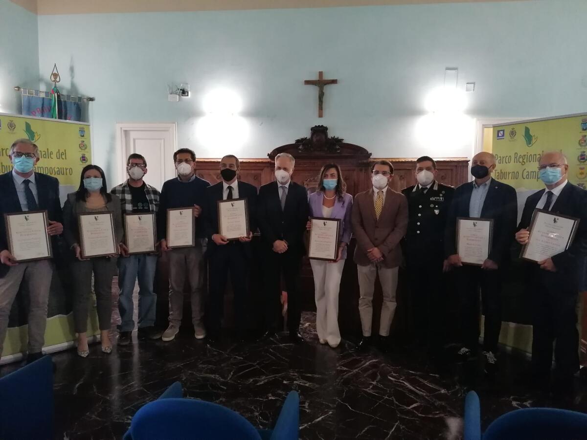 Benevento. Consegna degli attestati di benemerenza dell'Ente Parco. - 