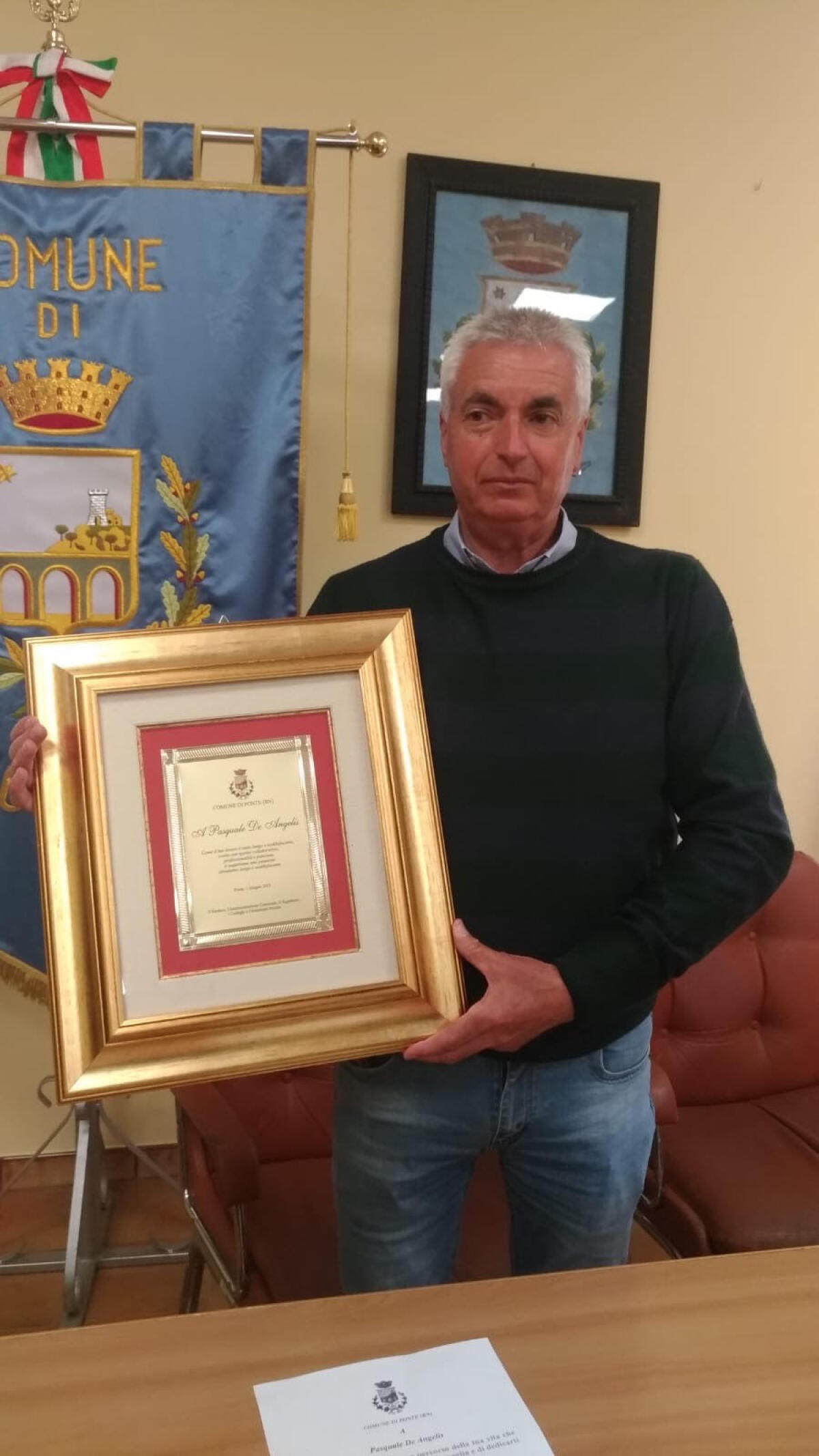 Comune di Ponte: Pasquale De Angelis dopo 40 anni va in pensione - 