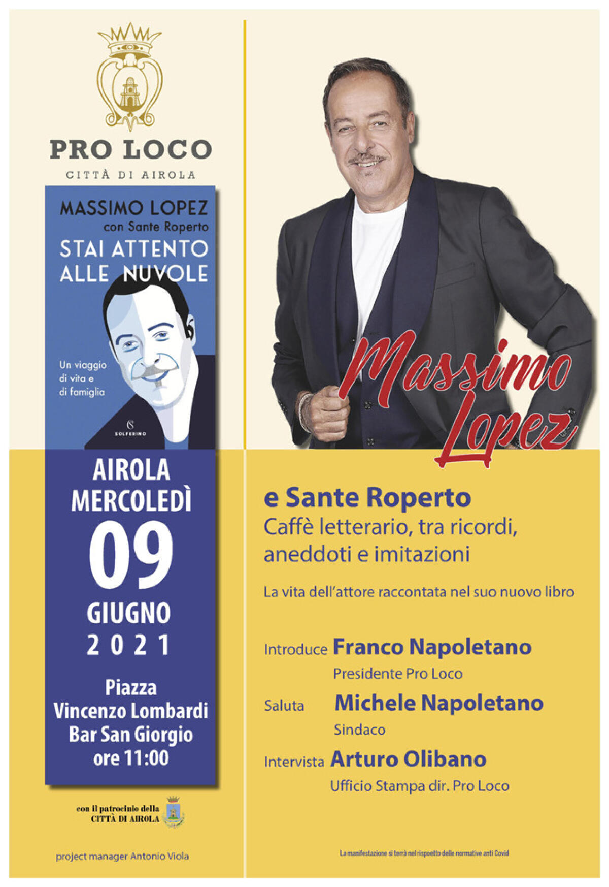 Airola. Presentazione dell'ultimo libro di Massimo Lopez - 