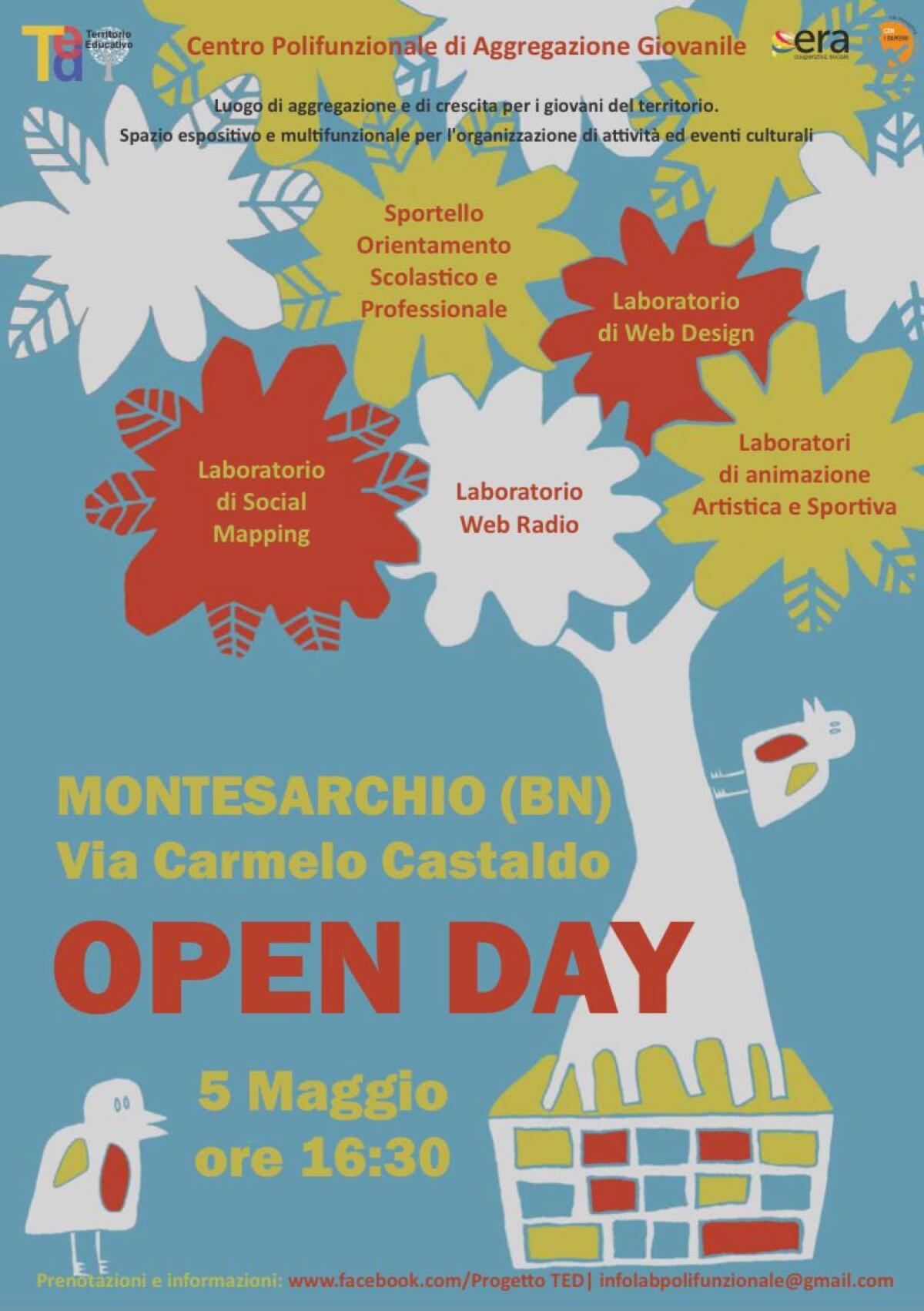 Domani a Montesarchio si terrà l'Open day del progetto “TED - Territorio Educativo". - 