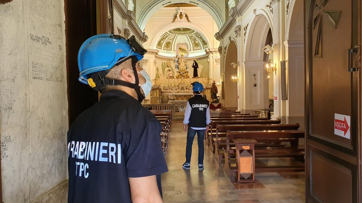 Ringraziamenti ai Militari dell’Arma, per la tutela di un bene culturale e artistico del “Santuario Maria Ss. della Consolazione di Paternopoli - 