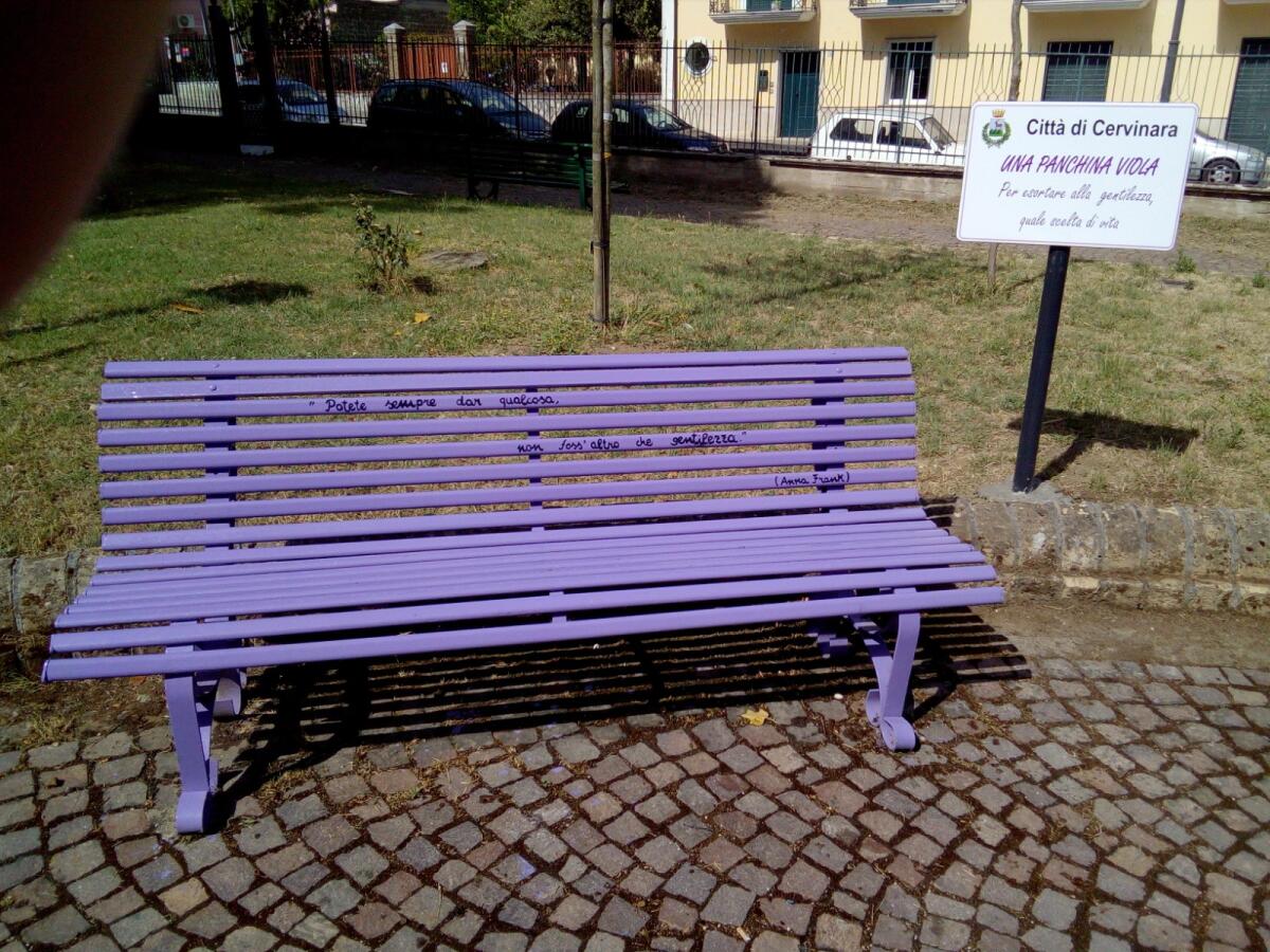 Cervinara. Questa mattina sarà inaugurata la Panchina Viola. - 