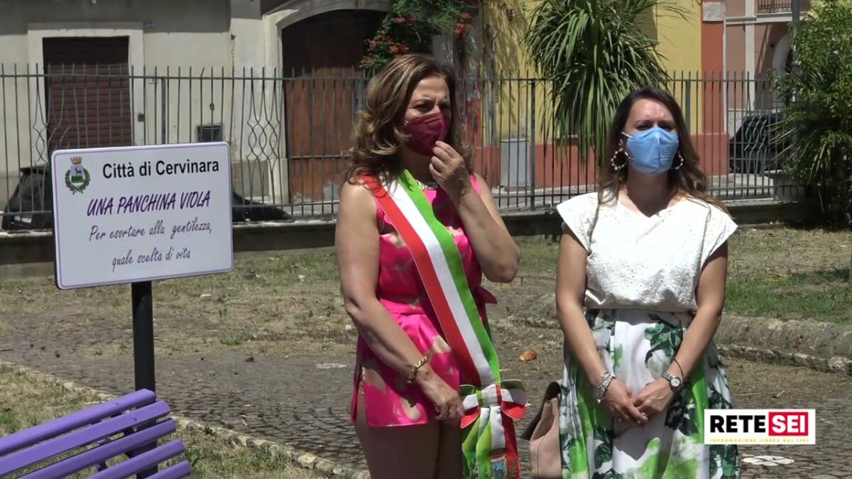 Cervinara. Inaugurazione Panchina Viola - 