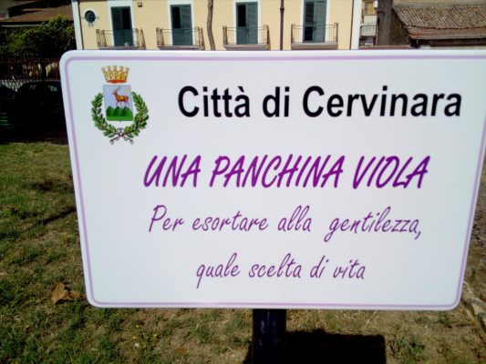 Cervinara. Questa mattina sarà inaugurata la Panchina Viola.