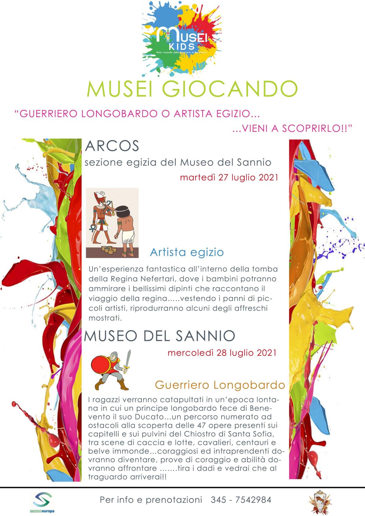 'Musei Giocando', laboratori didattici presso Arcos e Chiostro di Santa Sofia. - 