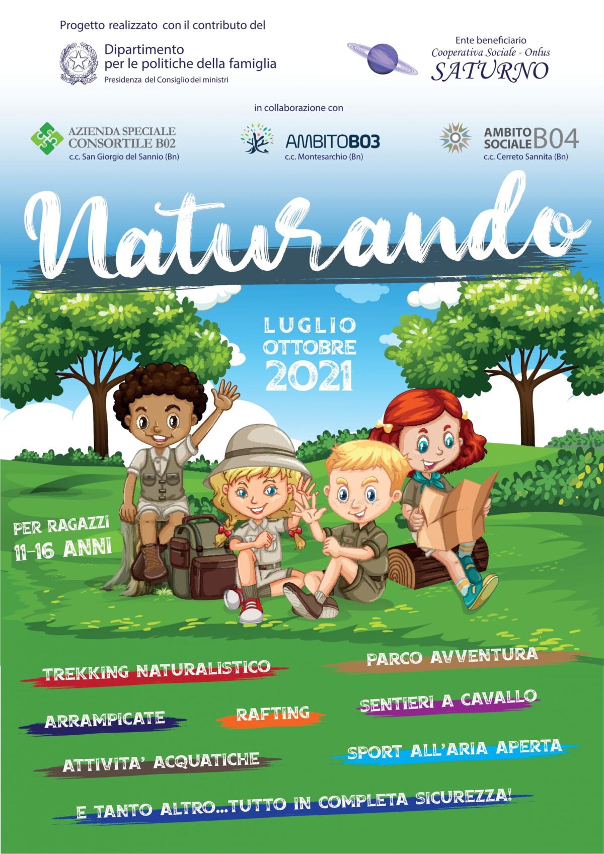 Post pandemia: nel Sannio al via “Naturando” progetto per i ragazzi finanziato dalla Presidenza del Consiglio - 