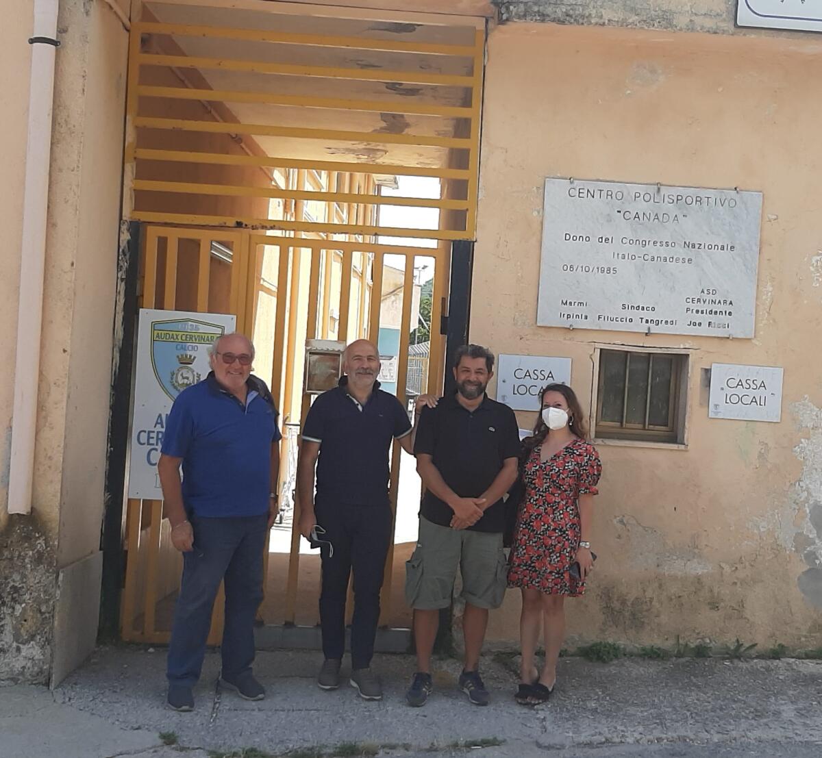 Cervinara. Consegnati i lavori per adeguamento del Campo di calcio Canada-Cioffi. - 