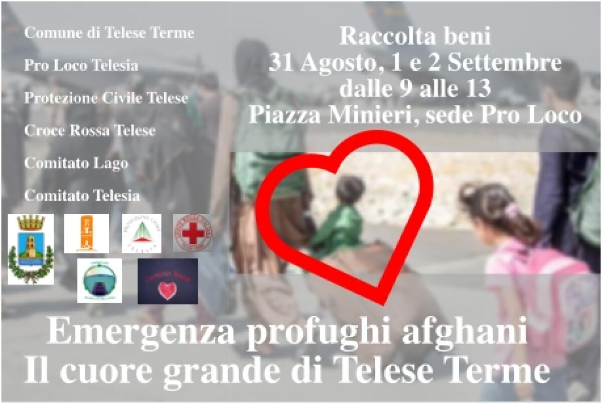 A Telese Terme si attiva la solidarietà per i profughi afghani - 