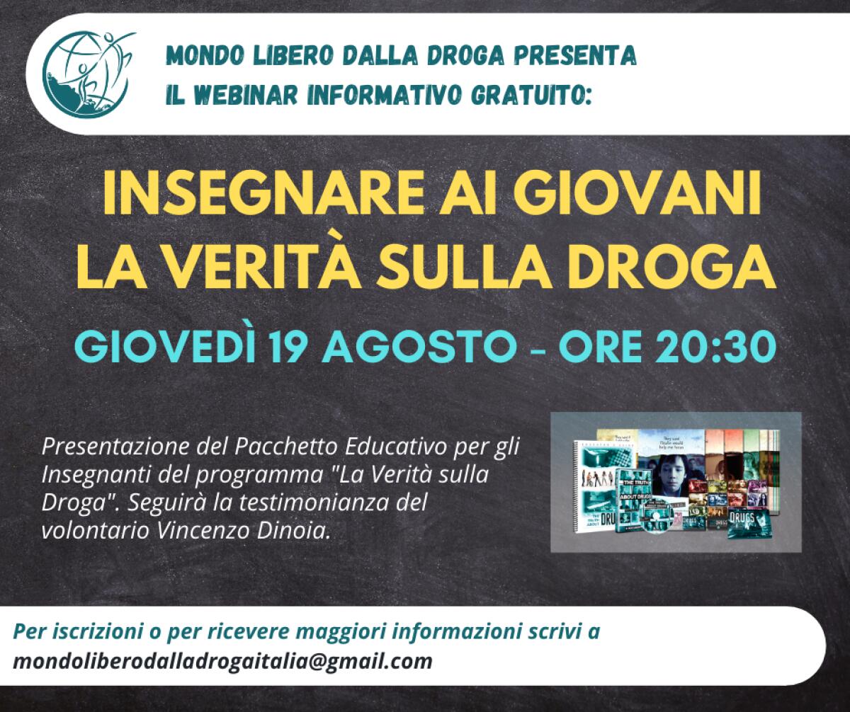 Insegnare ai Giovani La Verità sulla Droga - 