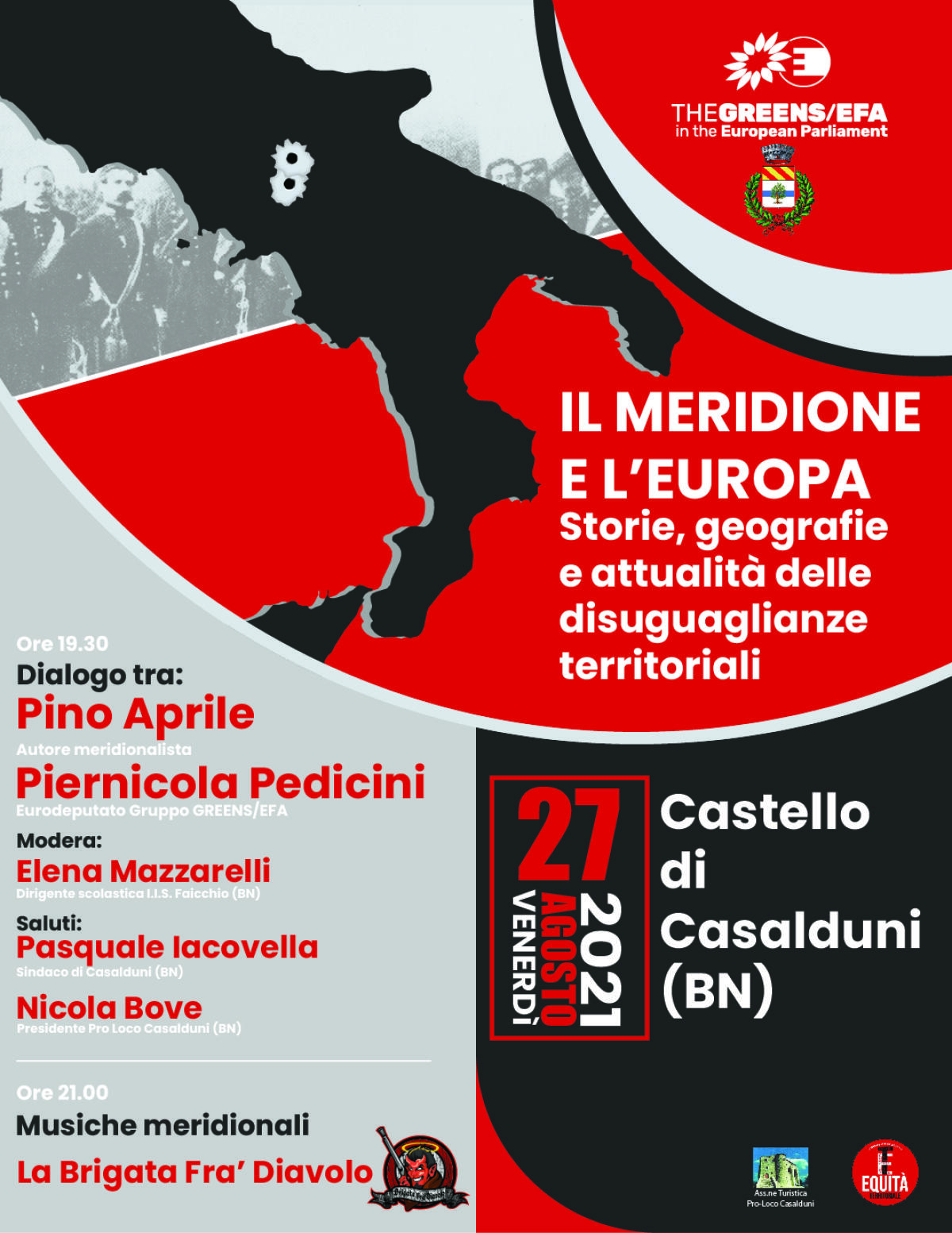 Pedicini e Pino Aprile in un incontro a Casalduni: “Parliamo del Sud in Europa” - 