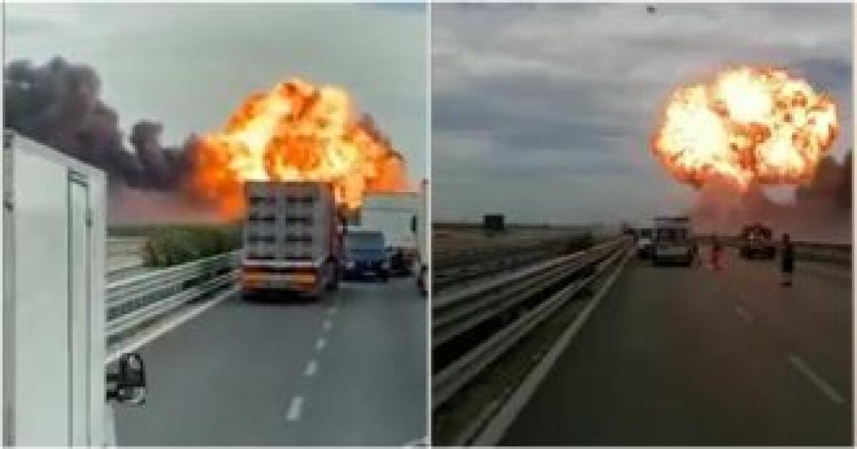 Esplode autocisterna sulla statale 655 che collega Foggia a Candela - 