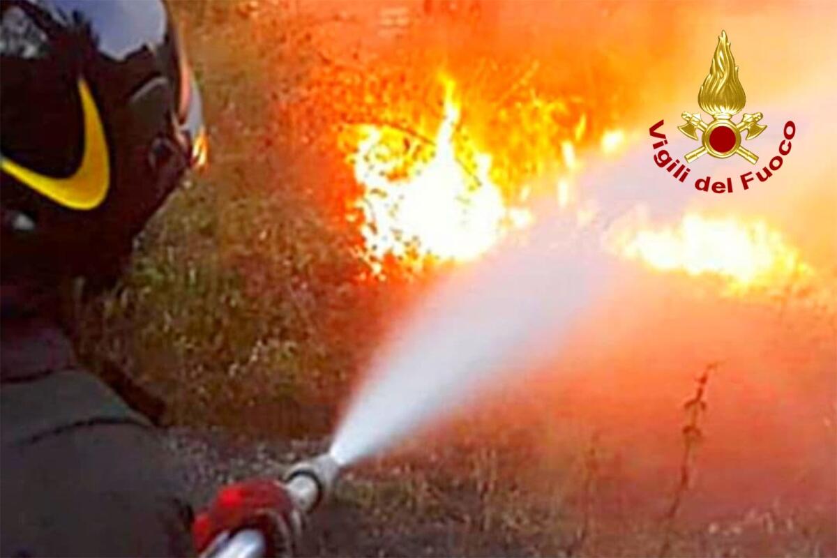 Incendi, numerosi gli interventi dei Vigili del fuoco di Avellino. - 