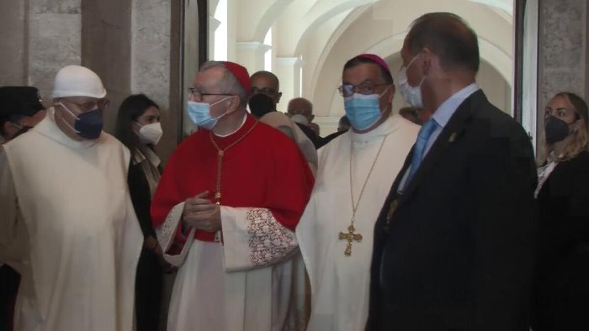Il cardinale Parolin,in visita a Montevergine. - 