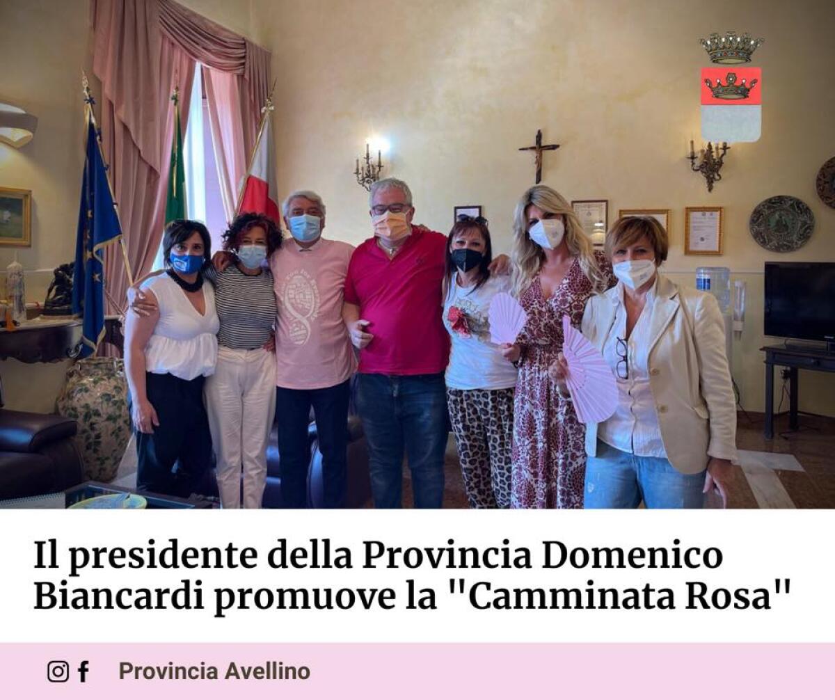 Il Presidente della Provincia Domenico Biancardi testimonial della "Camminata Rosa". - 