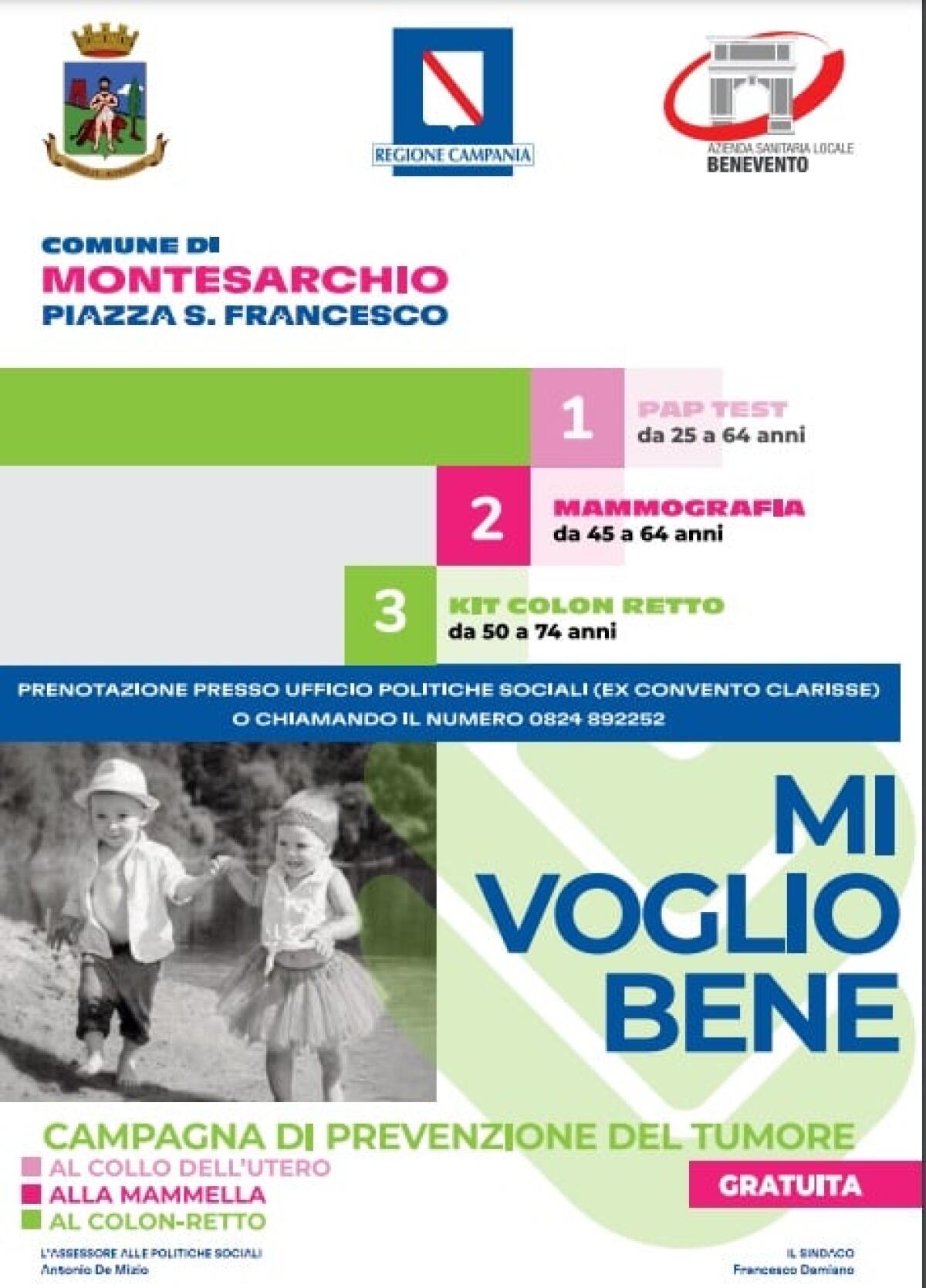 Prevenzione Tumore: test gratuiti a Montesarchio. - 