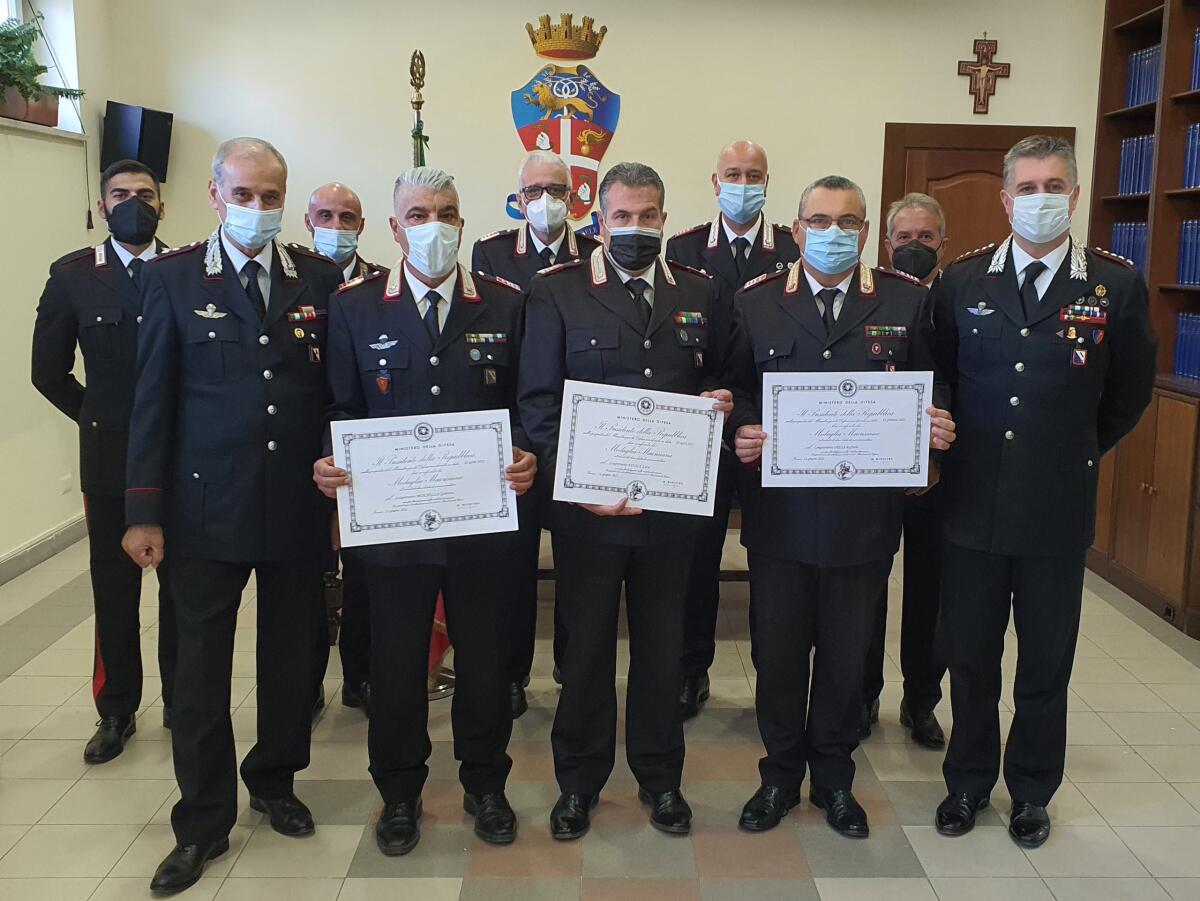 Medaglia Mauriziana al Merito per i Luogotenenti di carica speciale  Fresa, Finale e Moschella - 