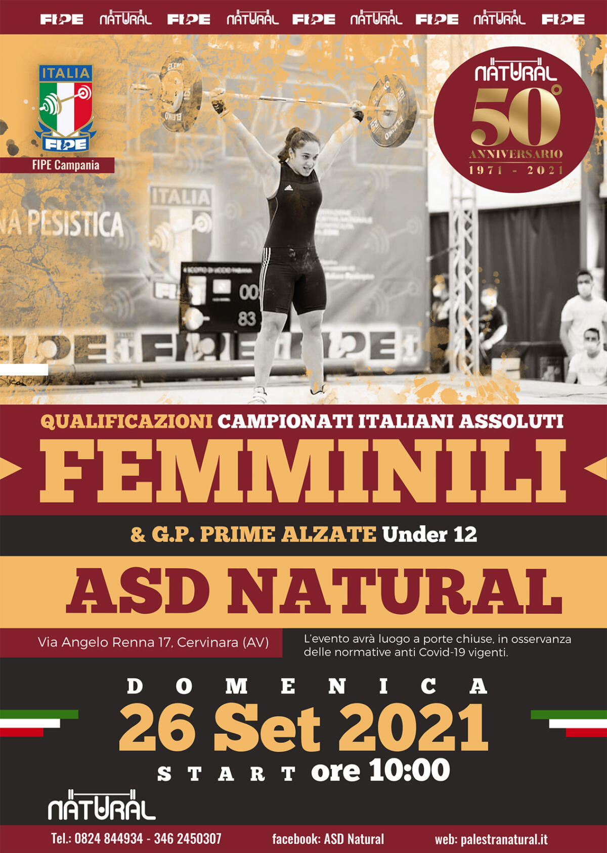 Cervinara ospita le qualificazioni per i Campionati Italiani Assoluti Femminili di pesistica - 