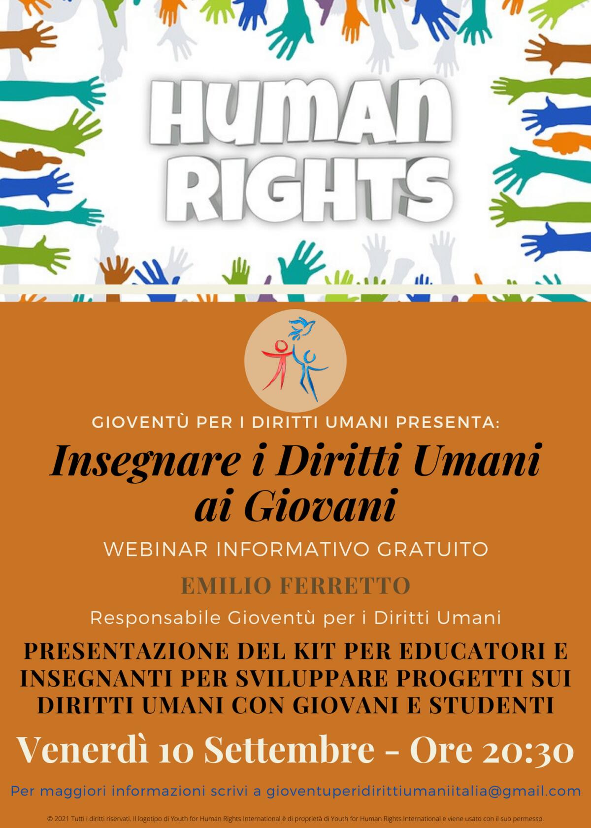 Bullismo e Diritti Umani  Incontro online per educatori e insegnanti. - 