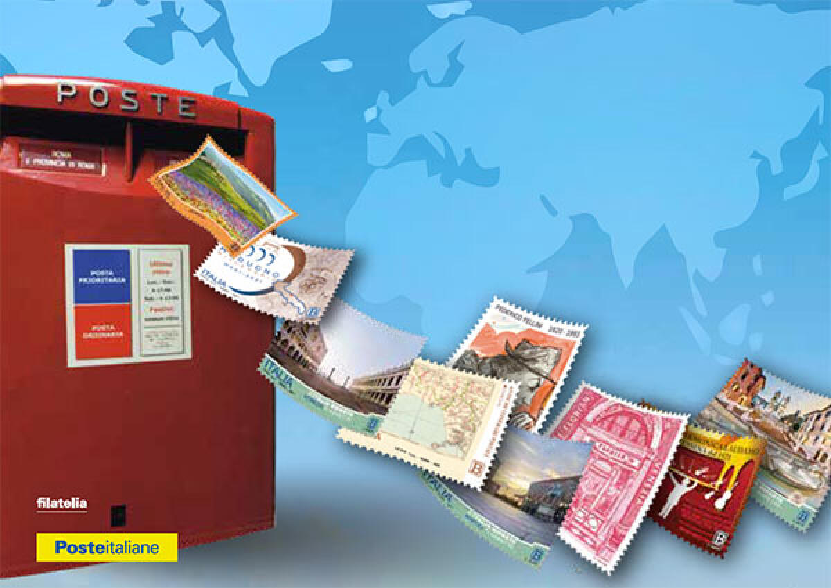 Poste Italiane dedica alla cinquantaduesima Giornata Mondiale della Posta due cartoline e un annullo speciale. - 
