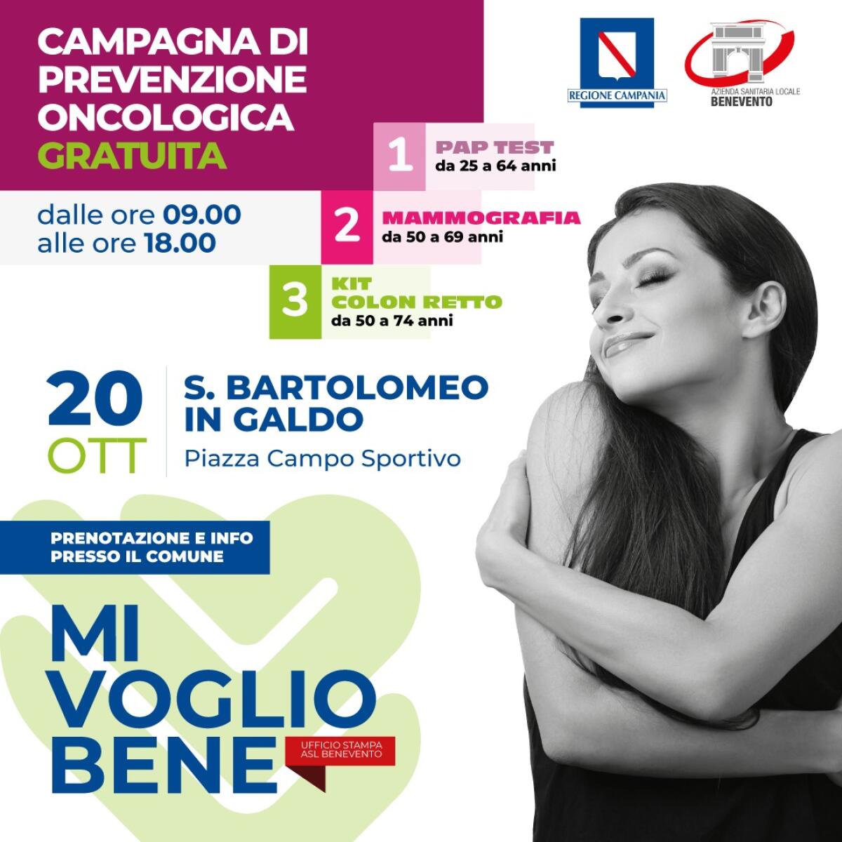 Asl Bn: Gennaro Volpe, a San Bartolomeo per l’apertura del “tour” per lo screening contro i tumori - 