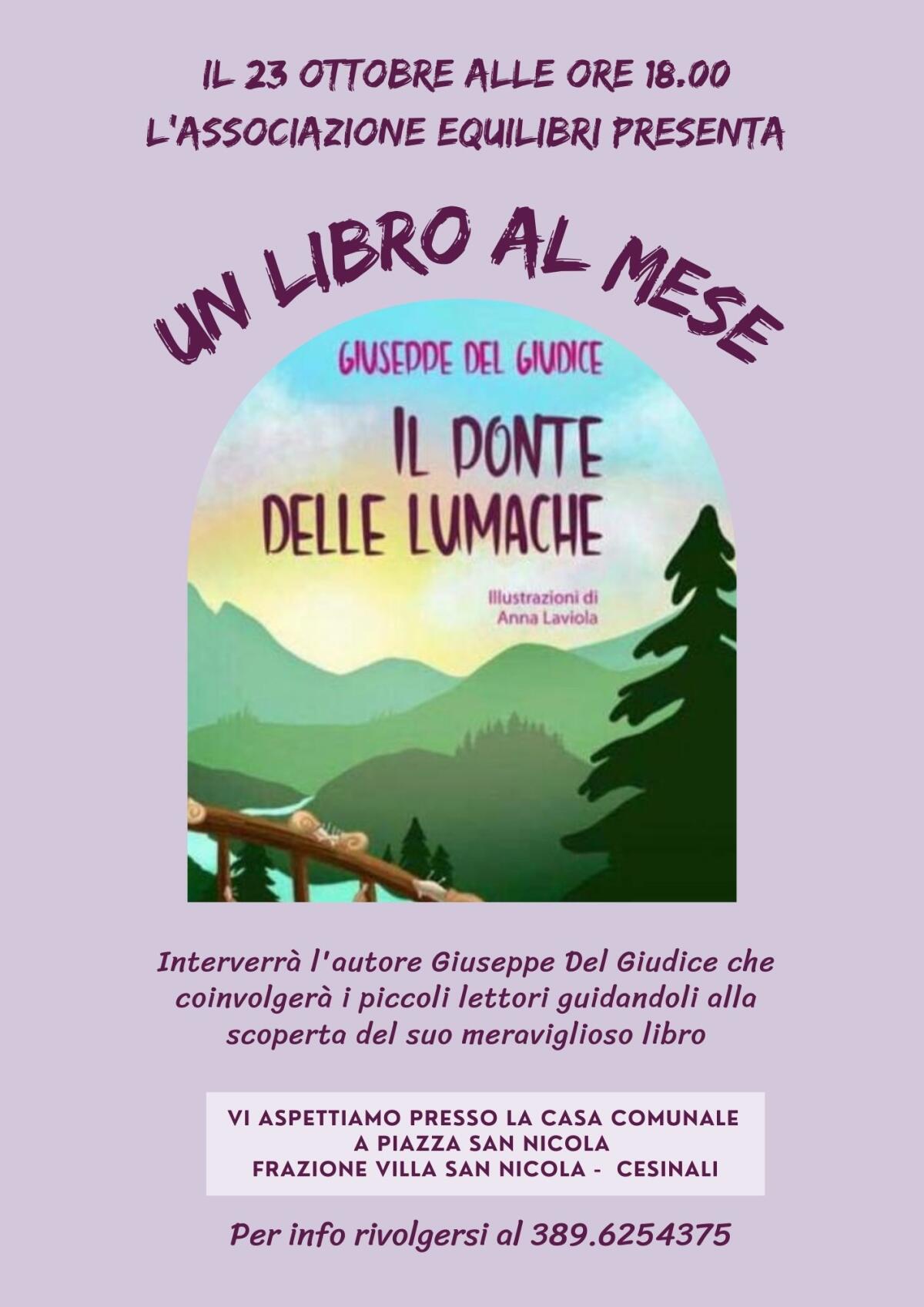 Un libro al mese: parte la rassegna promossa da Equilibri e Comune di Cesinali per avvicinare i giovani alla lettura - 