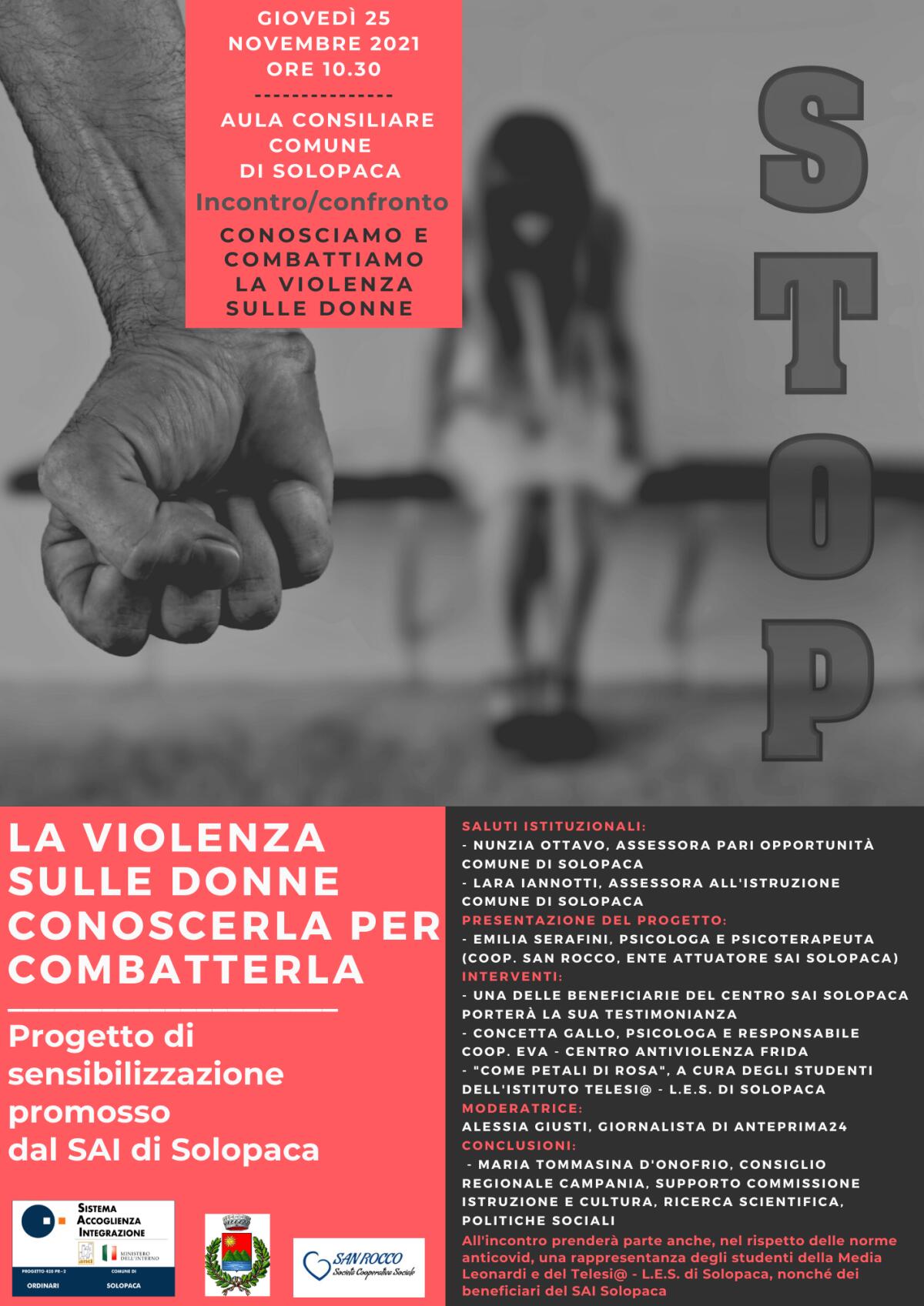 Giovani richiedenti asilo e studenti di Solopaca insieme contro la violenza di genere - 