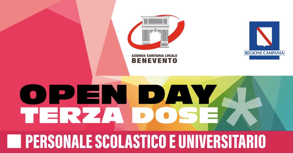 Asl Bn: Open day terza dose per il personale scolastico e universitario - 