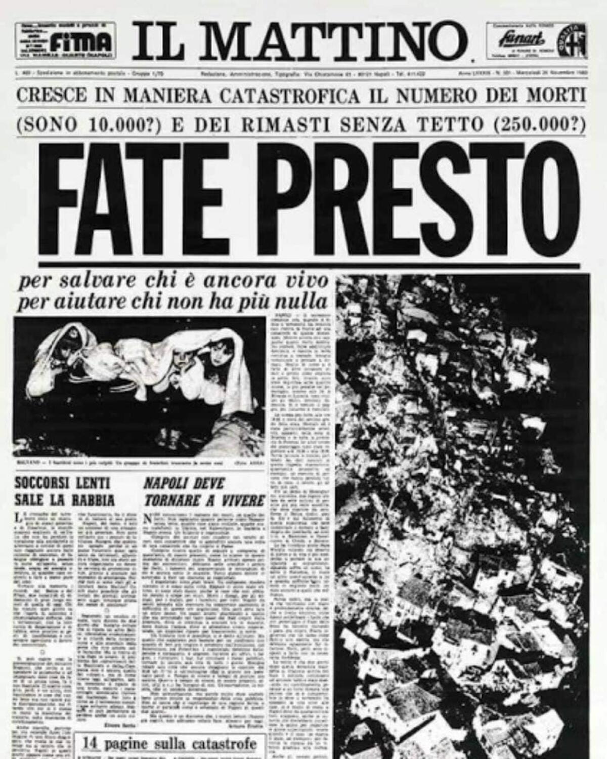 Terremoto '80: una tragedia segnata da quasi tremila morti - 