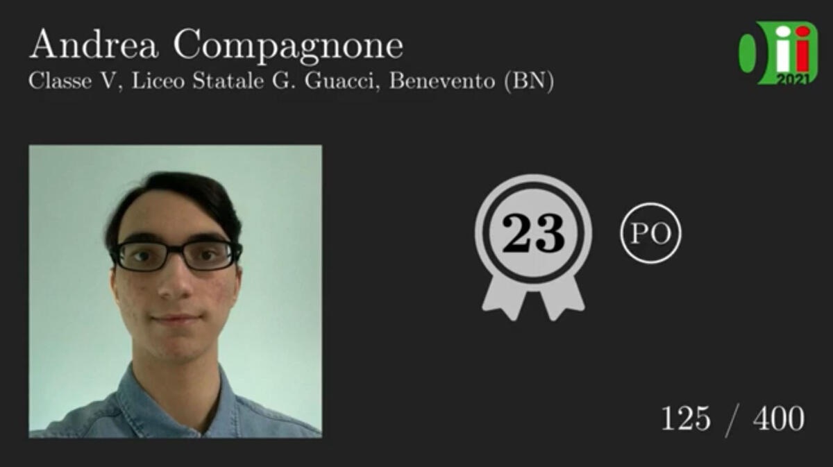 Nuovi scienziati in erba al Liceo Statale Guacci. Uno studente di Benevento alle Olimpiadi di Informatica. - 