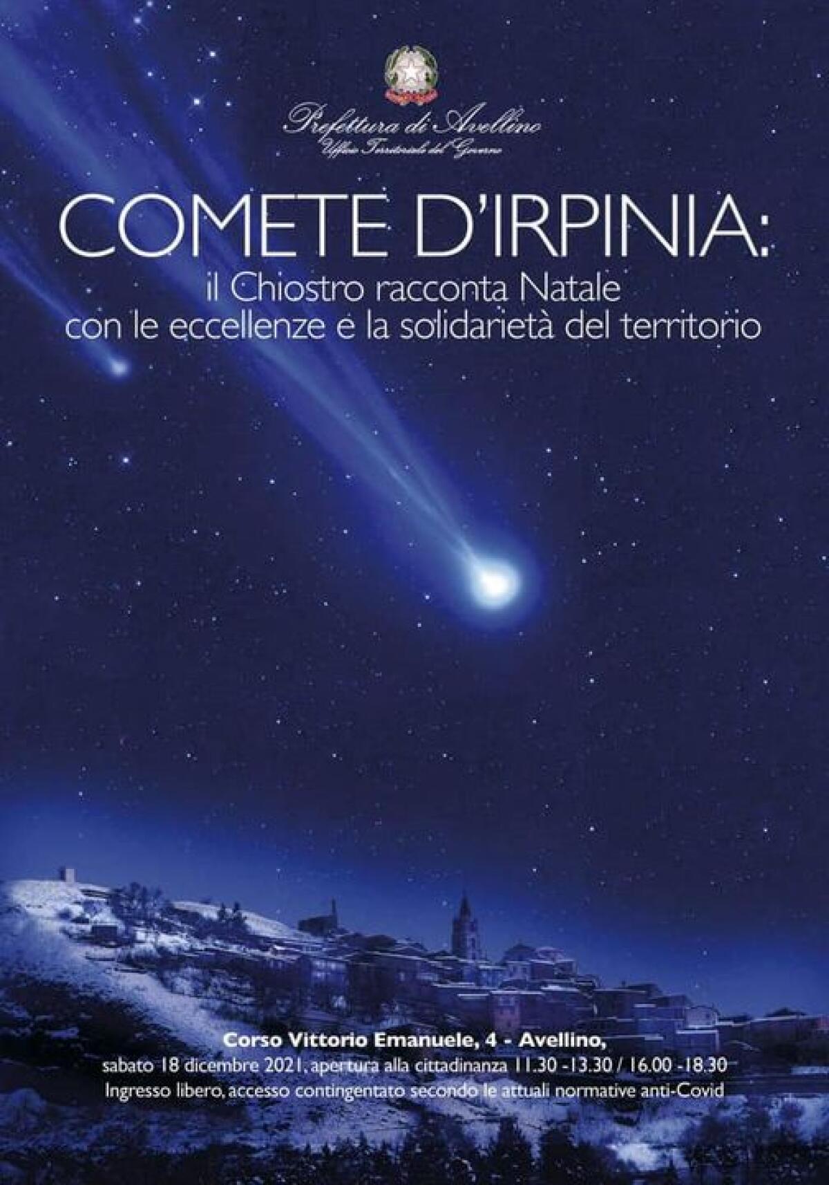 Comete d’Irpinia:  il Chiostro del Palazzo del Governo racconta “Natale” con le eccellenze e la solidarietà del territorio - 