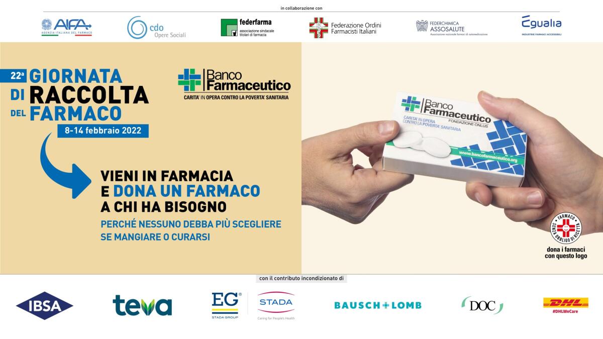 Torna anche quest’anno, la GRF - Giornata di Raccolta del Farmaco. - 