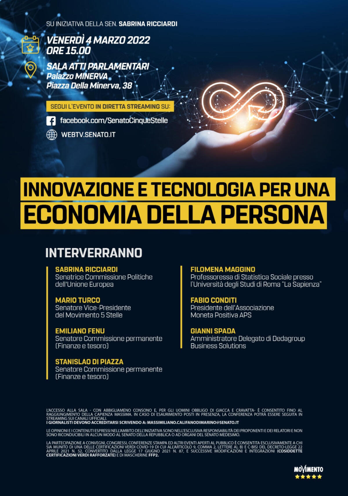 “Innovazione e tecnologia per una economia della persona” - 