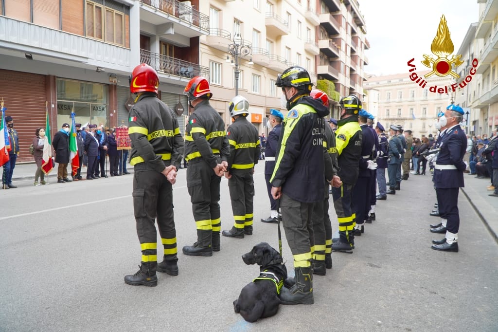 Avellino. Una delegazione dei Vigili del Fuoco alla celebrazione del 25 Aprile