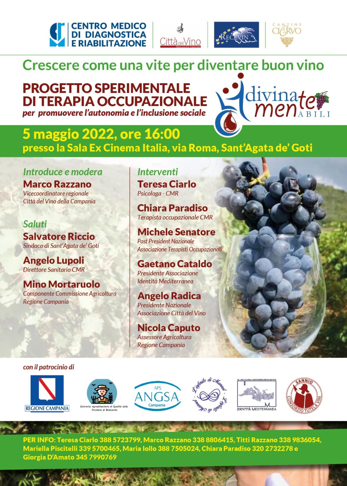 Sant’Agata dé Goti: “DivinaMENTE abili. Crescere come una vite per diventare buon vino”, - 