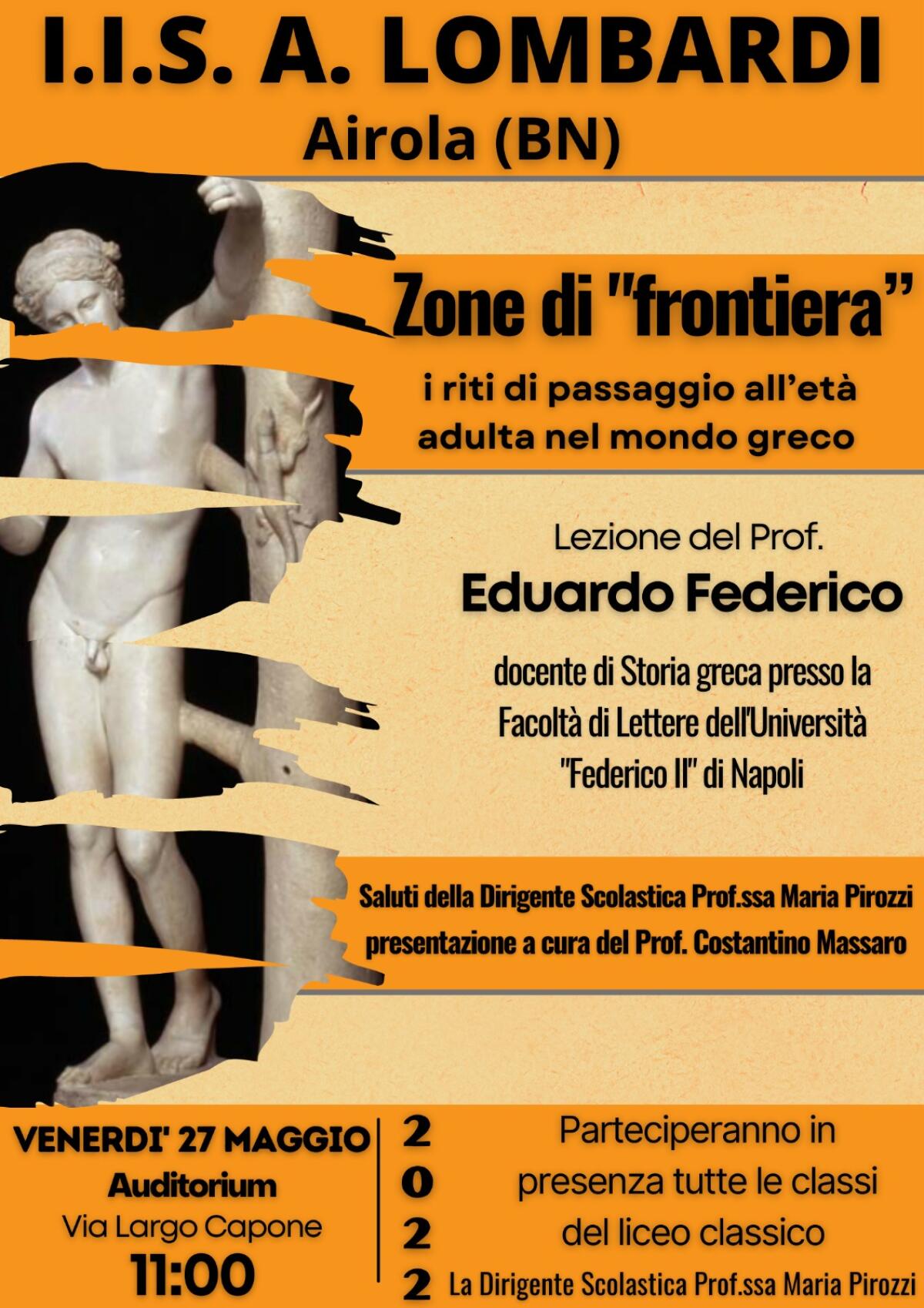 IIS Lombardi di Airola: ultimo incontro del del ciclo delle Lectio Magistralis - 