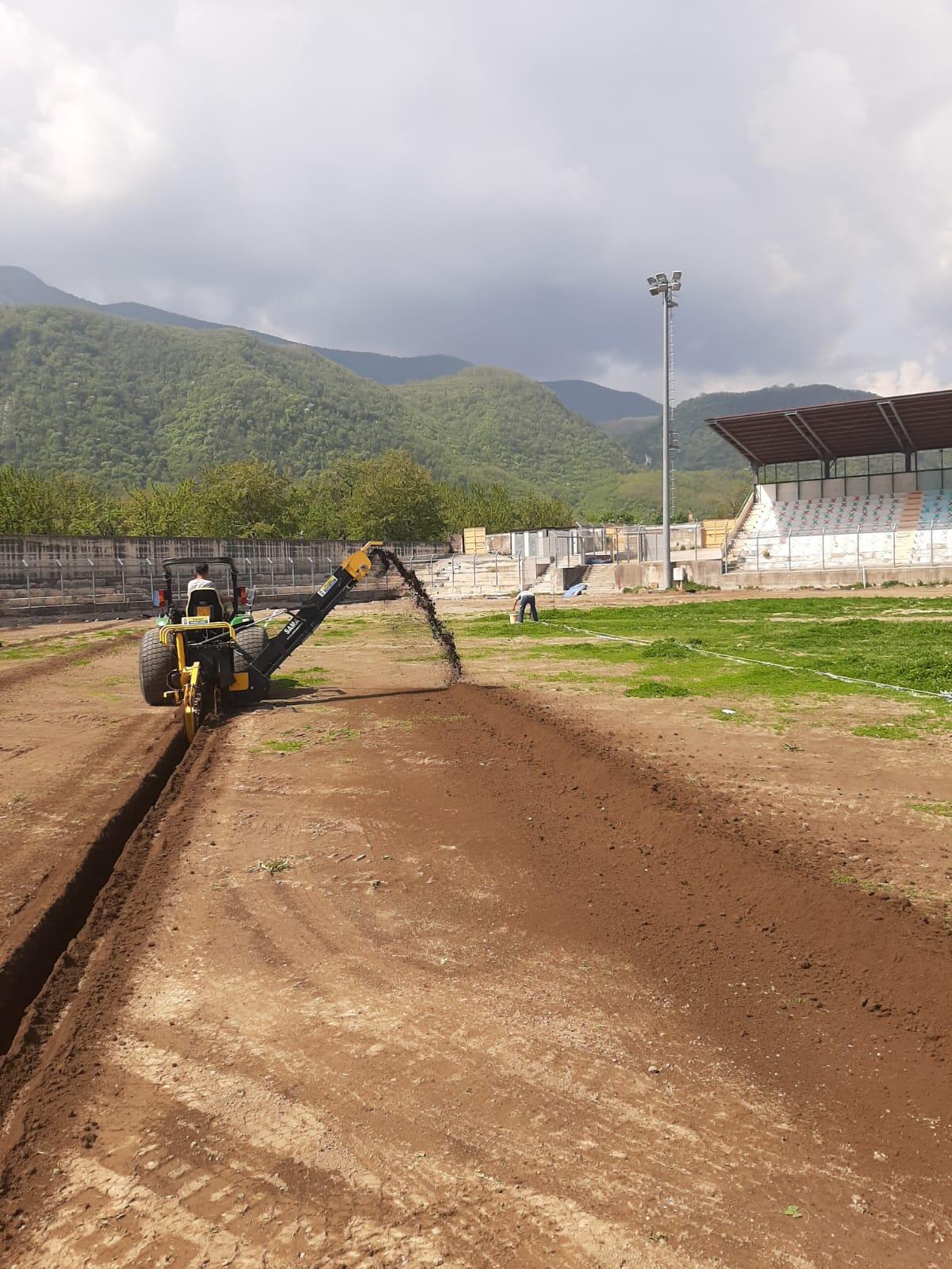 Cervinara. Procedono i lavori al campo sportivo - 