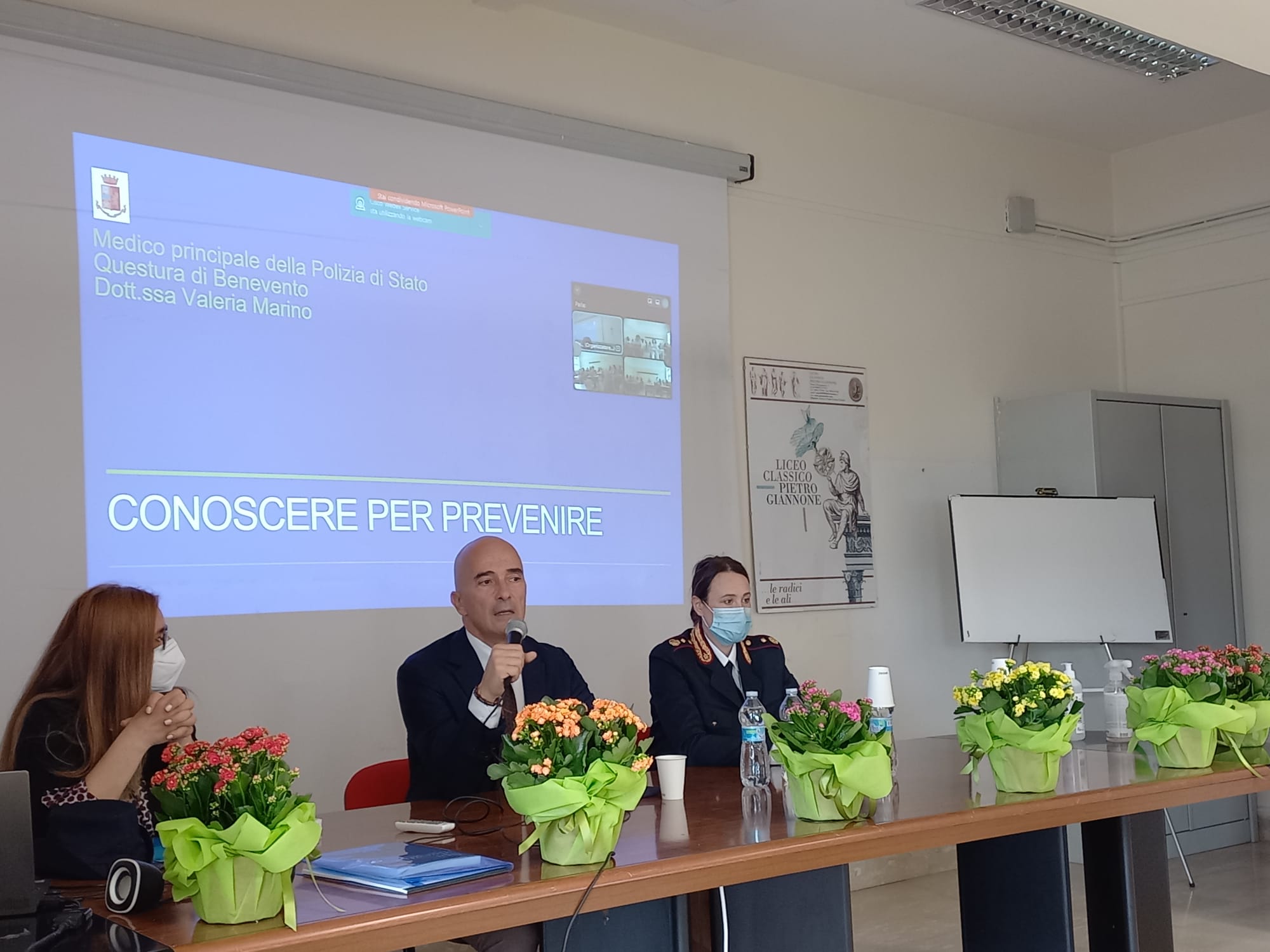 Liceo Giannone ospita il Questore della Provincia di Benevento,