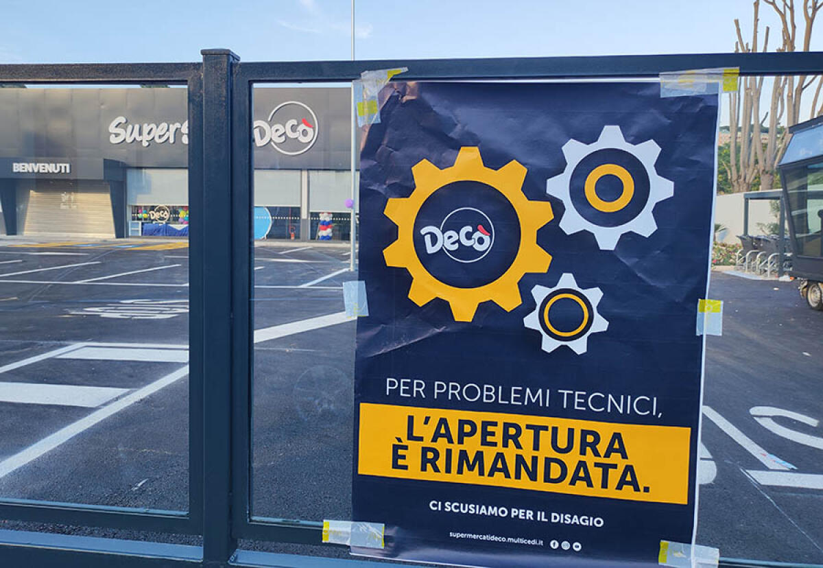 SuperDecò di via dei Mulini non apre, mancano le autorizzazioni - 
