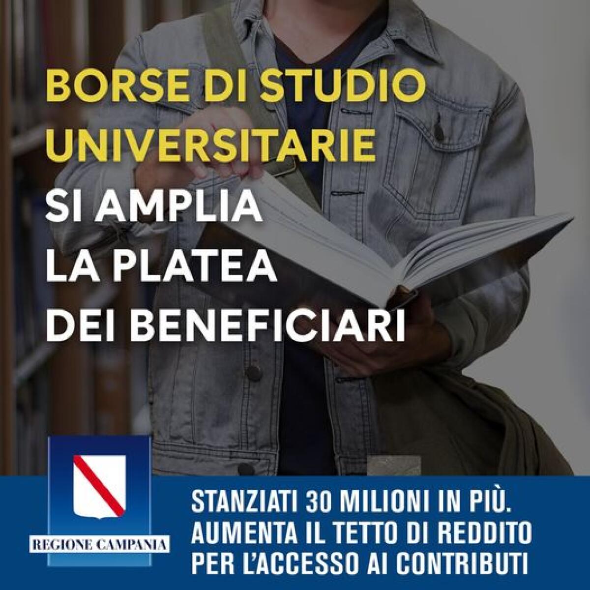 La Regione aumenta il tetto di reddito per l'accesso alle borse di studio universitarie - 