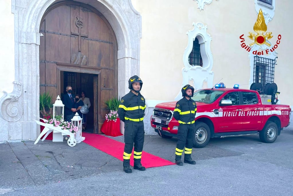 In visita al Comando dei vigili del Fuoco di Avellino, i vertici del Corpo Nazionale