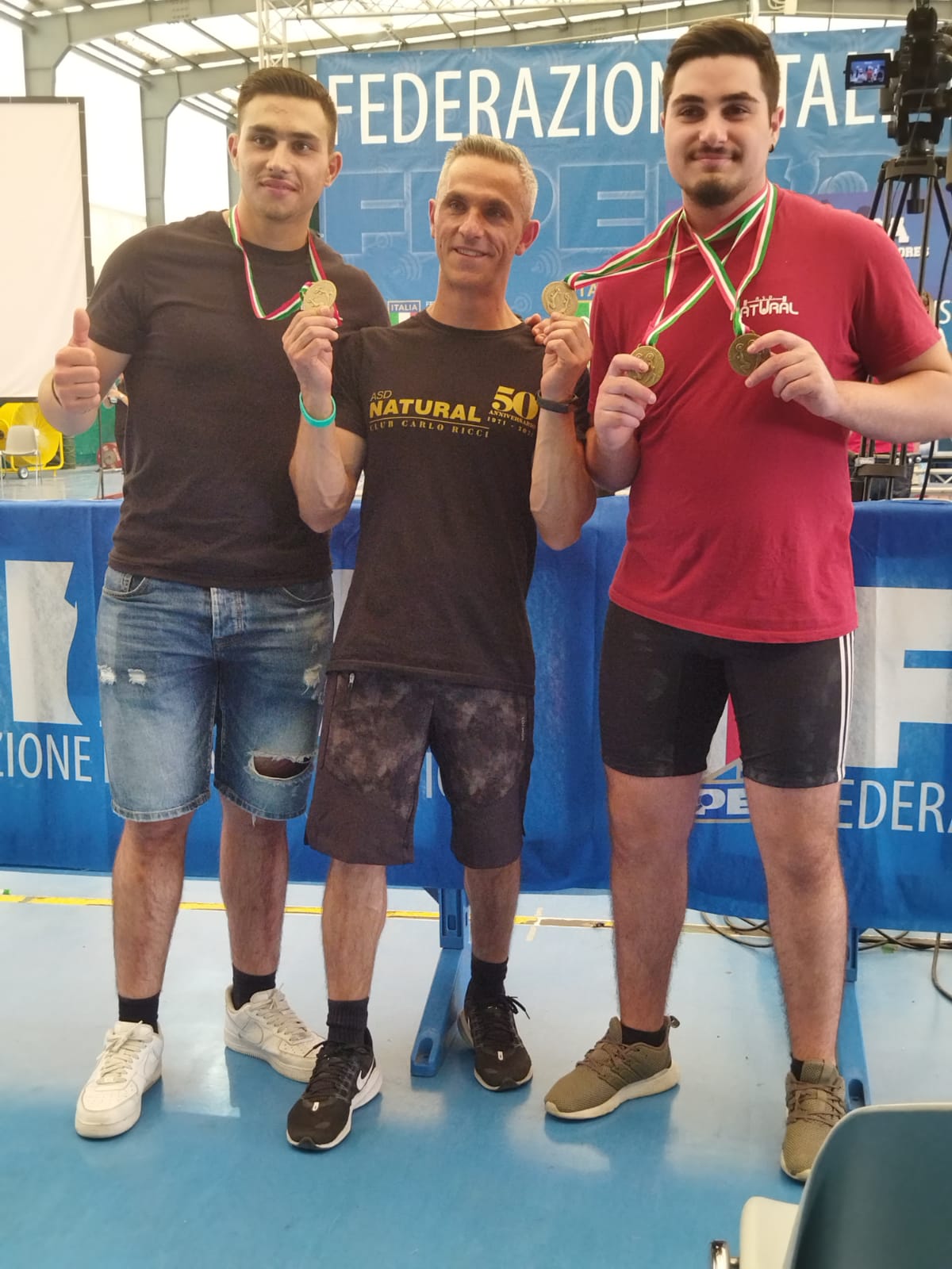 Matteo Dente e Giovanni Cioffi sul podio  alle Finali Juniores di pesistica olimpica